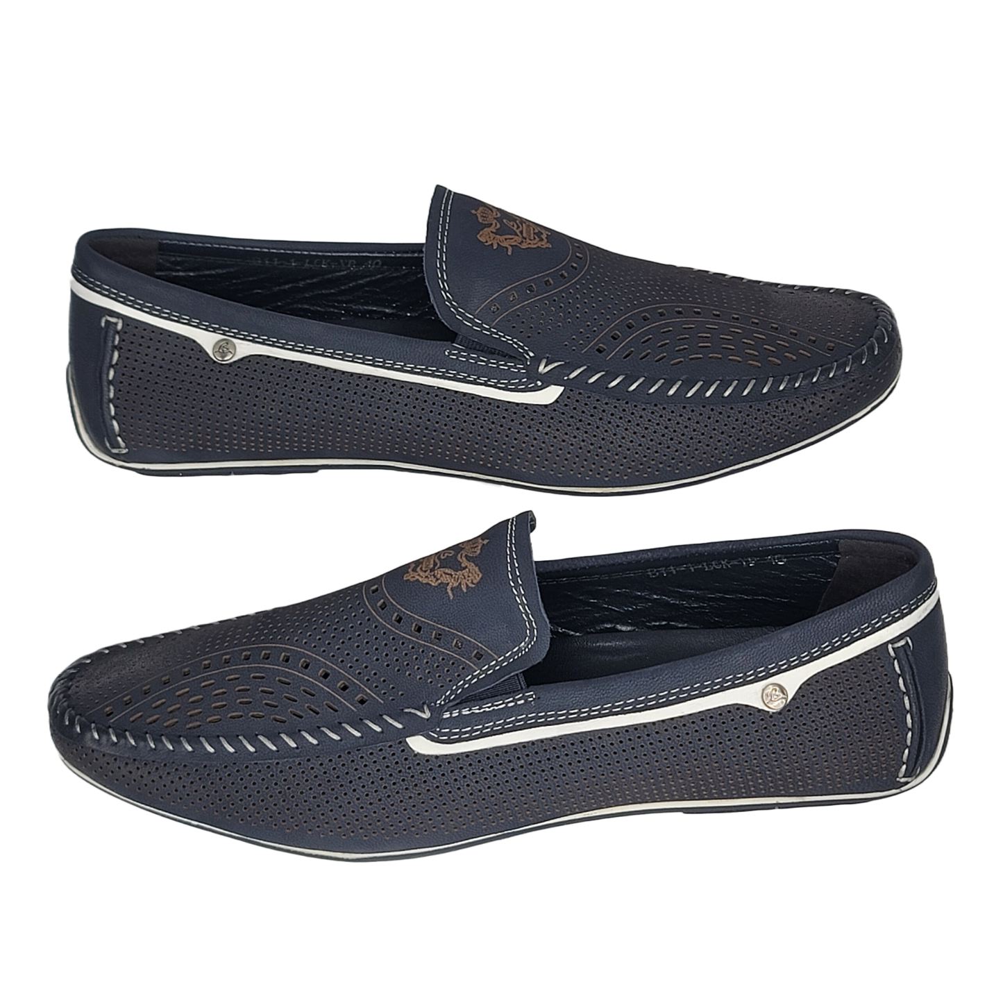 BOND DRIVING MOCC - Double Sueded Nubuck Leather Ombre-Tone Loafer (Dark Blue)