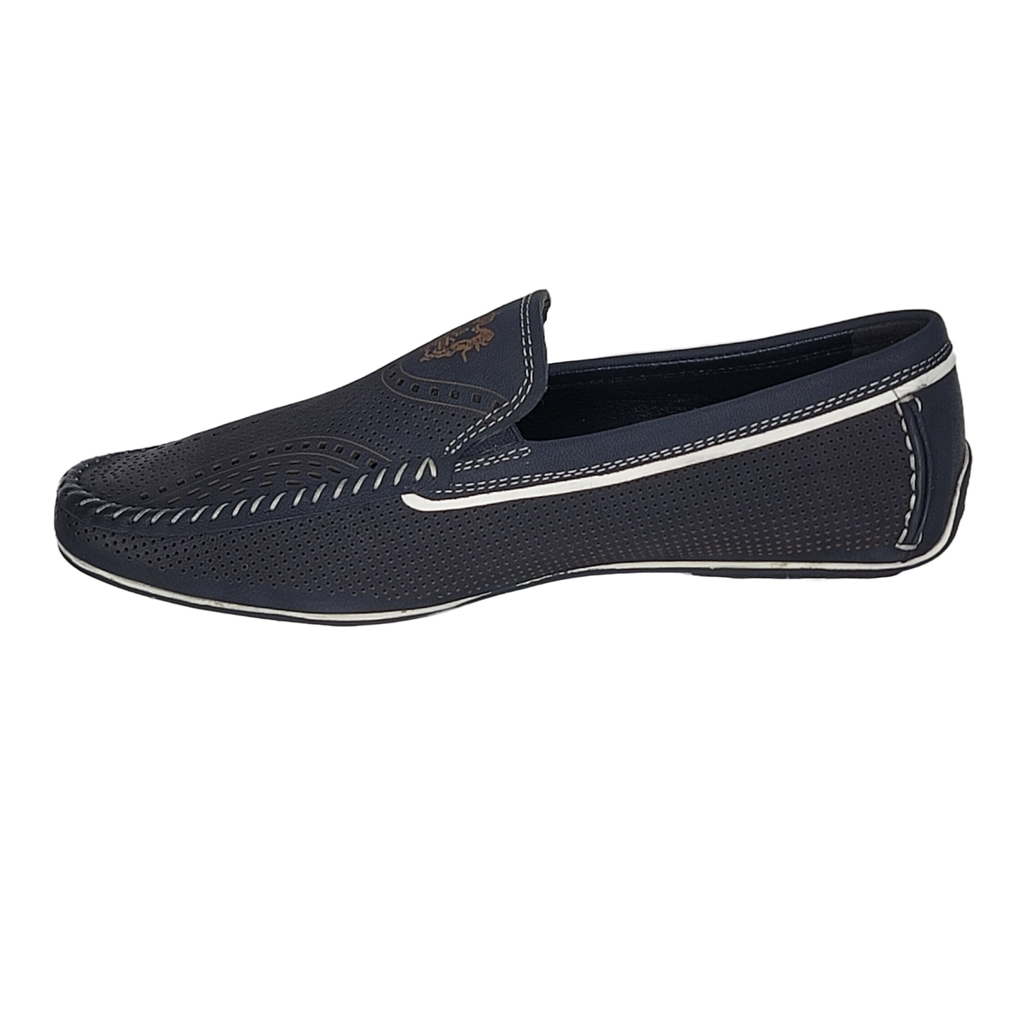 BOND DRIVING MOCC - Double Sueded Nubuck Leather Ombre-Tone Loafer (Dark Blue)