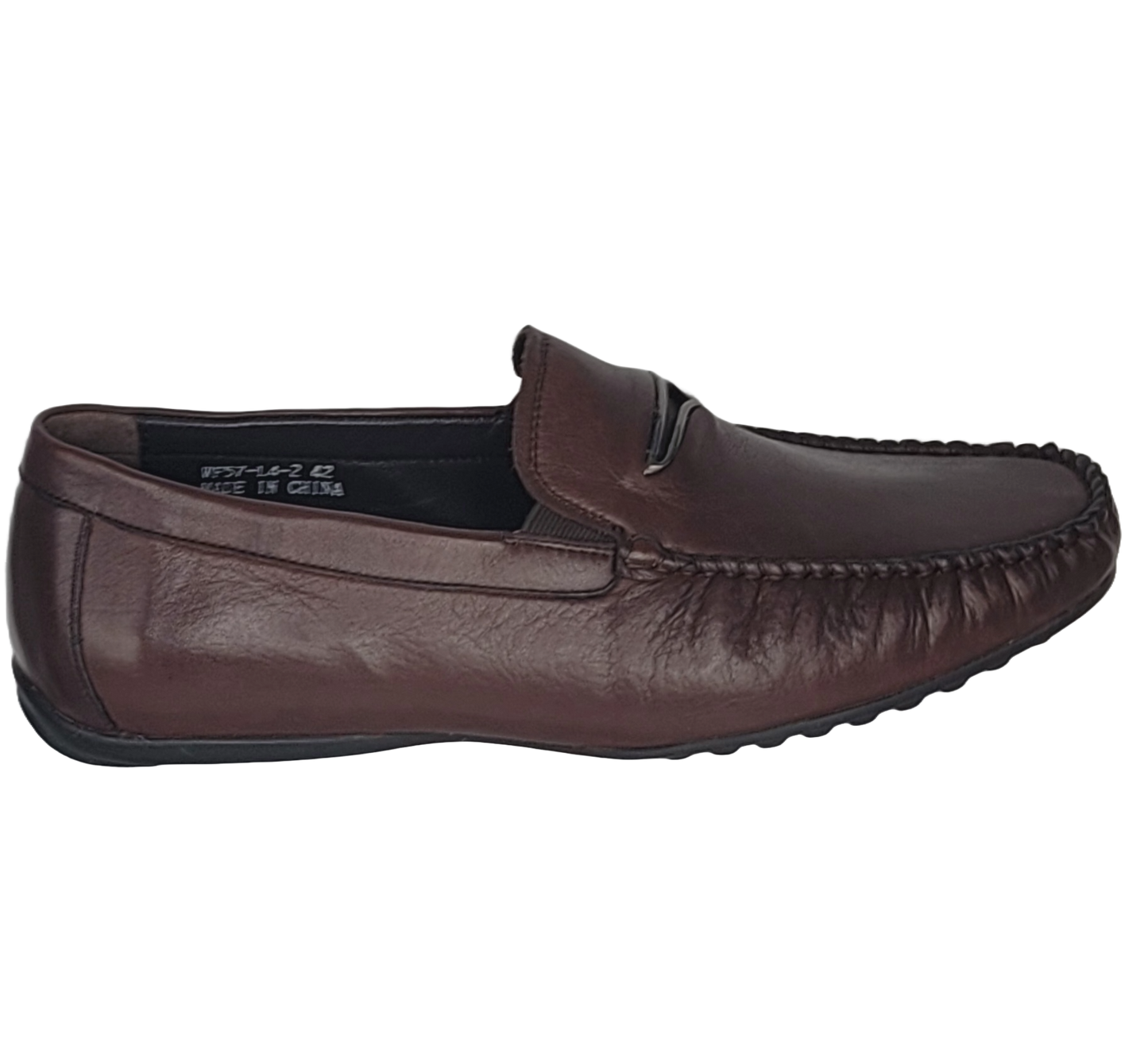 BOND MENSOLA Men's Leather Penny Loafer Driving Moccassin (Brown)