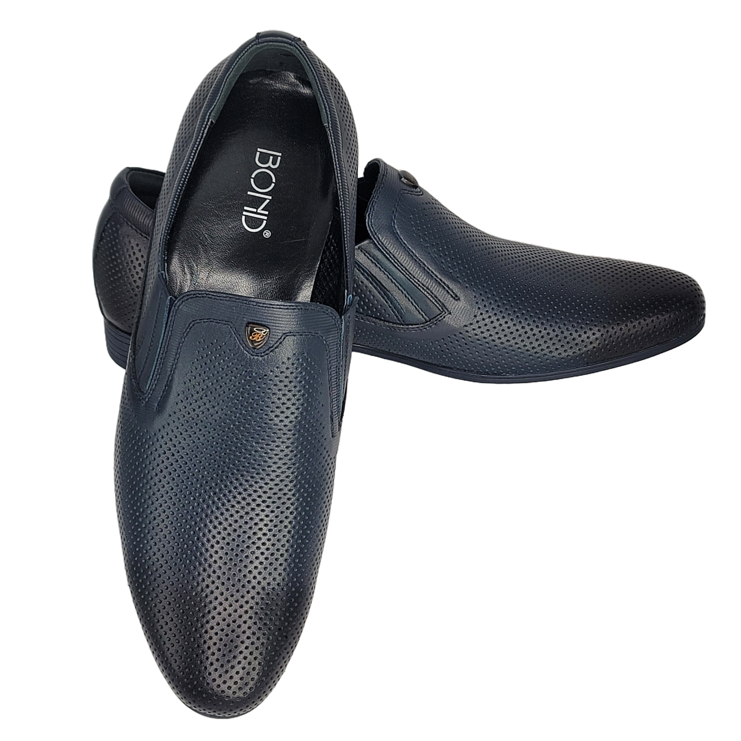 BOND DEEP BLUE | Luxury Nubuck Leather Slip-On – Limited Edition (Midnight Blue & Black)